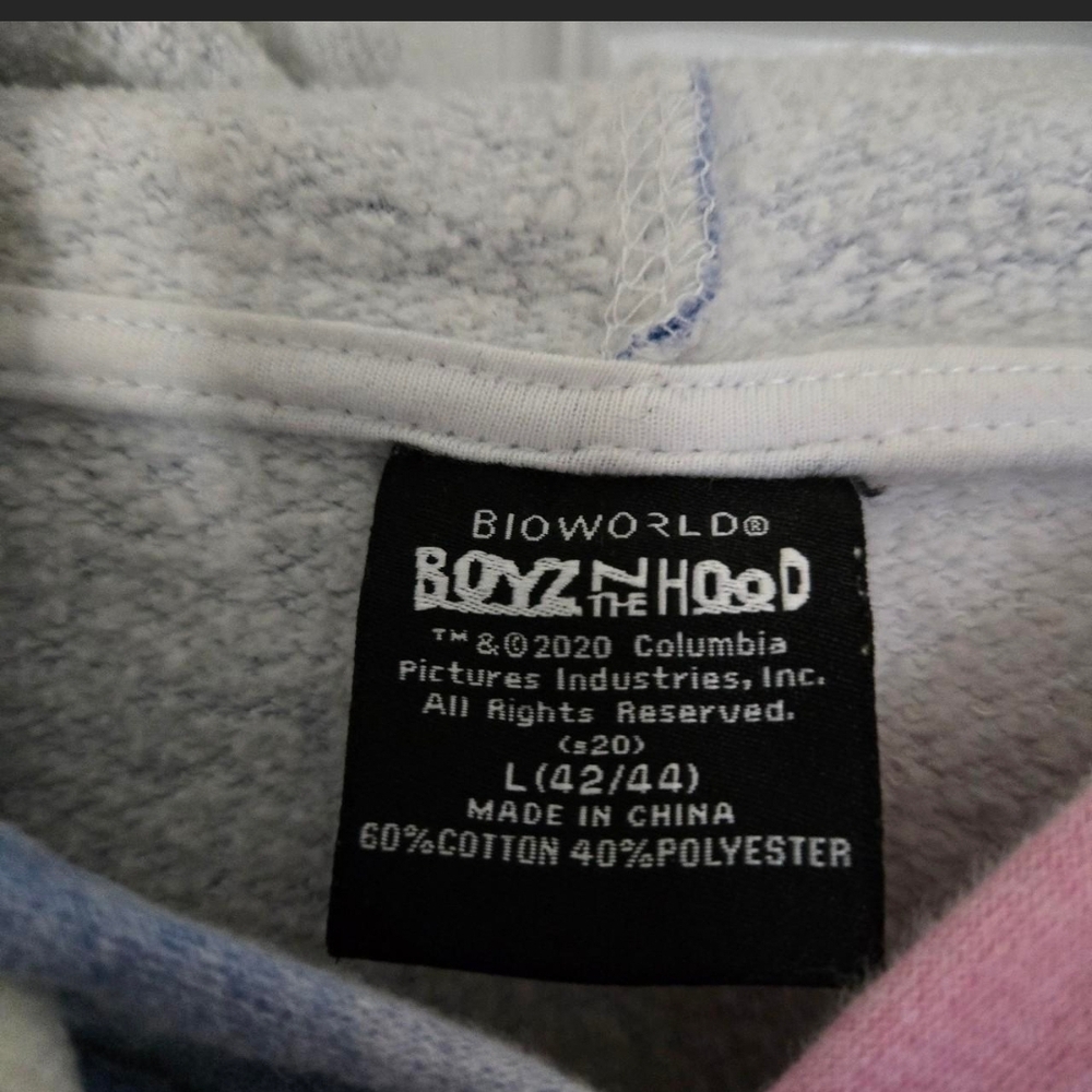 Boyz N The Hood Graphic Tie-dye Hoodie in Blue and Pink - Picture 3 of 4